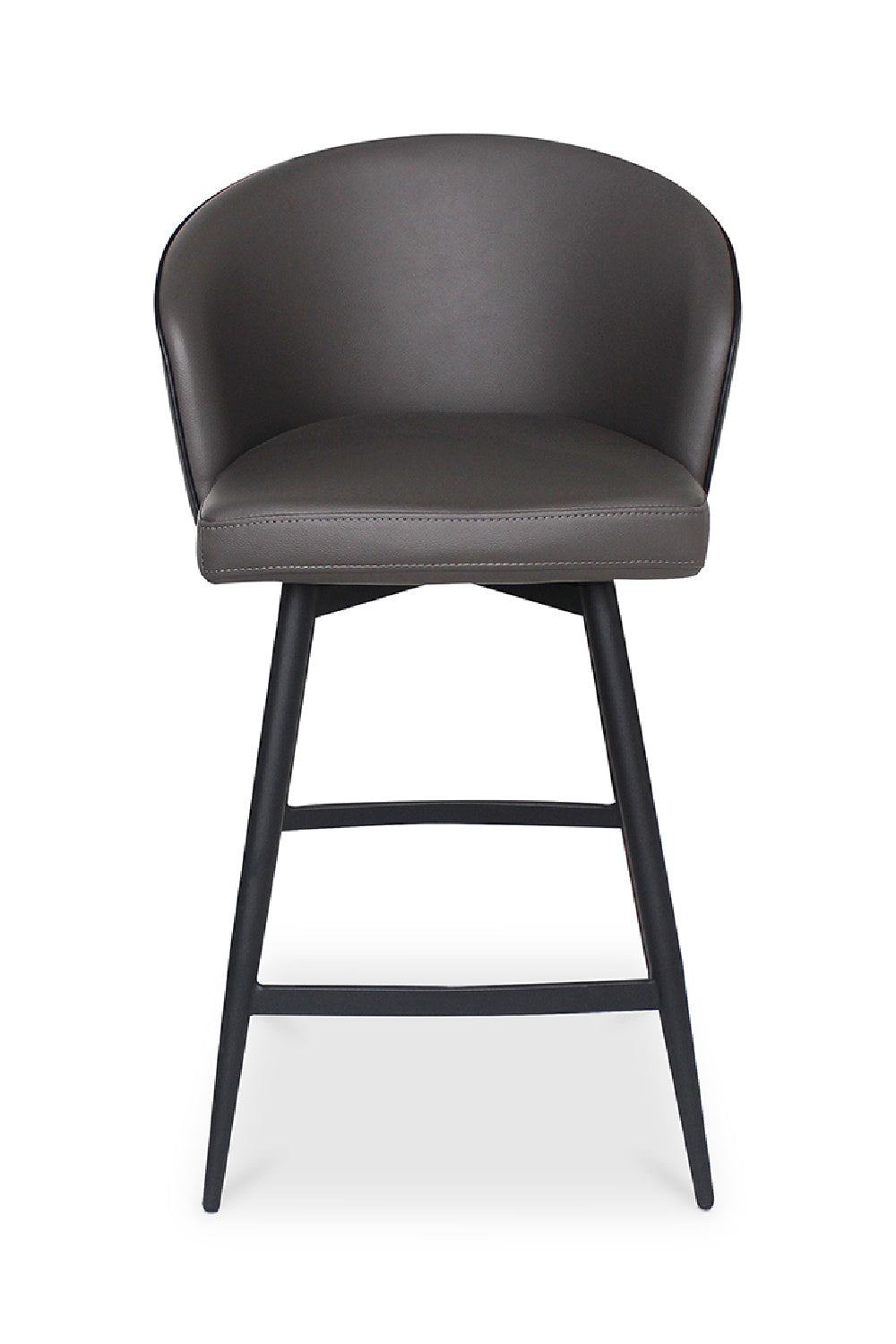 Modern European furniture - Gray Curved Swivel Counter Stool - www.oroa.com