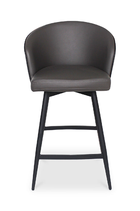 Modern European furniture - Gray Curved Swivel Counter Stool - www.oroa.com