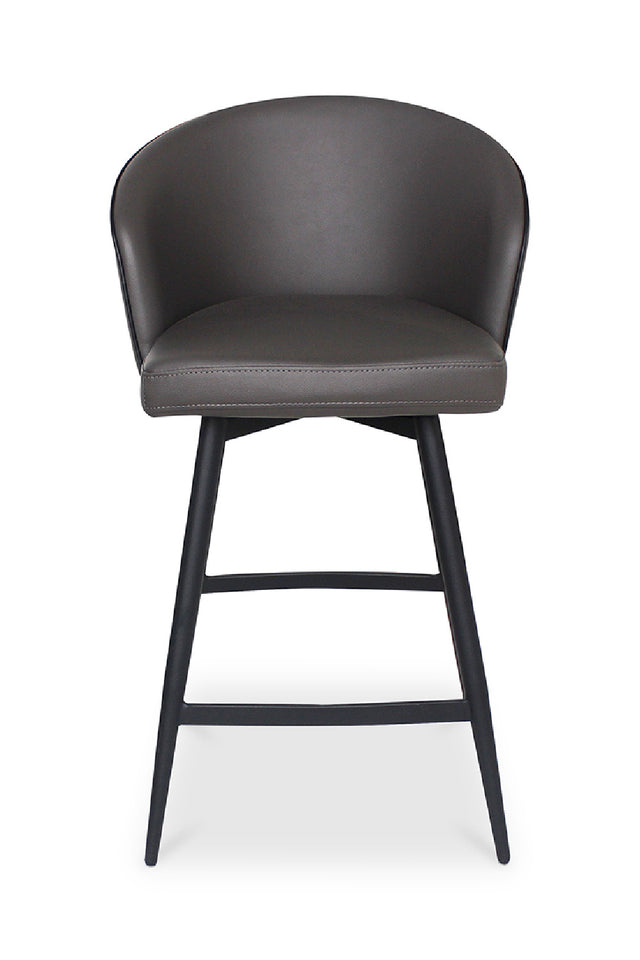 Modern European furniture - Gray Curved Swivel Counter Stool - www.oroa.com