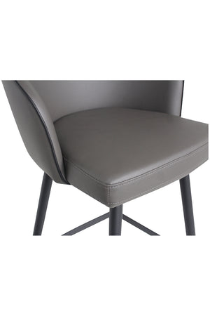 Modern European furniture - Gray Curved Swivel Counter Stool - www.oroa.com