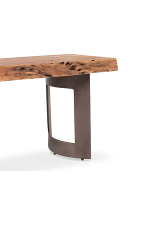 Modern European furniture - Brown Acacia Bench - www.oroa.com