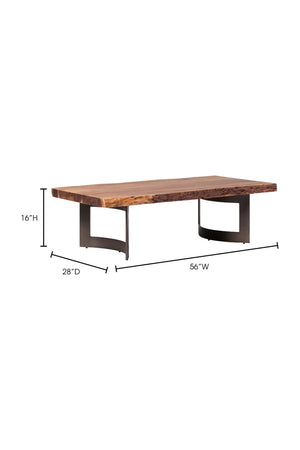   Modern European furniture - Brown Acacia Coffee Table - www.oroa.com | Oroa.com