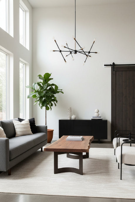 Modern European furniture - Brown Acacia Coffee Table - www.oroa.com