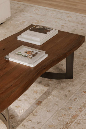   Modern European furniture - Brown Acacia Coffee Table - www.oroa.com | Oroa.com