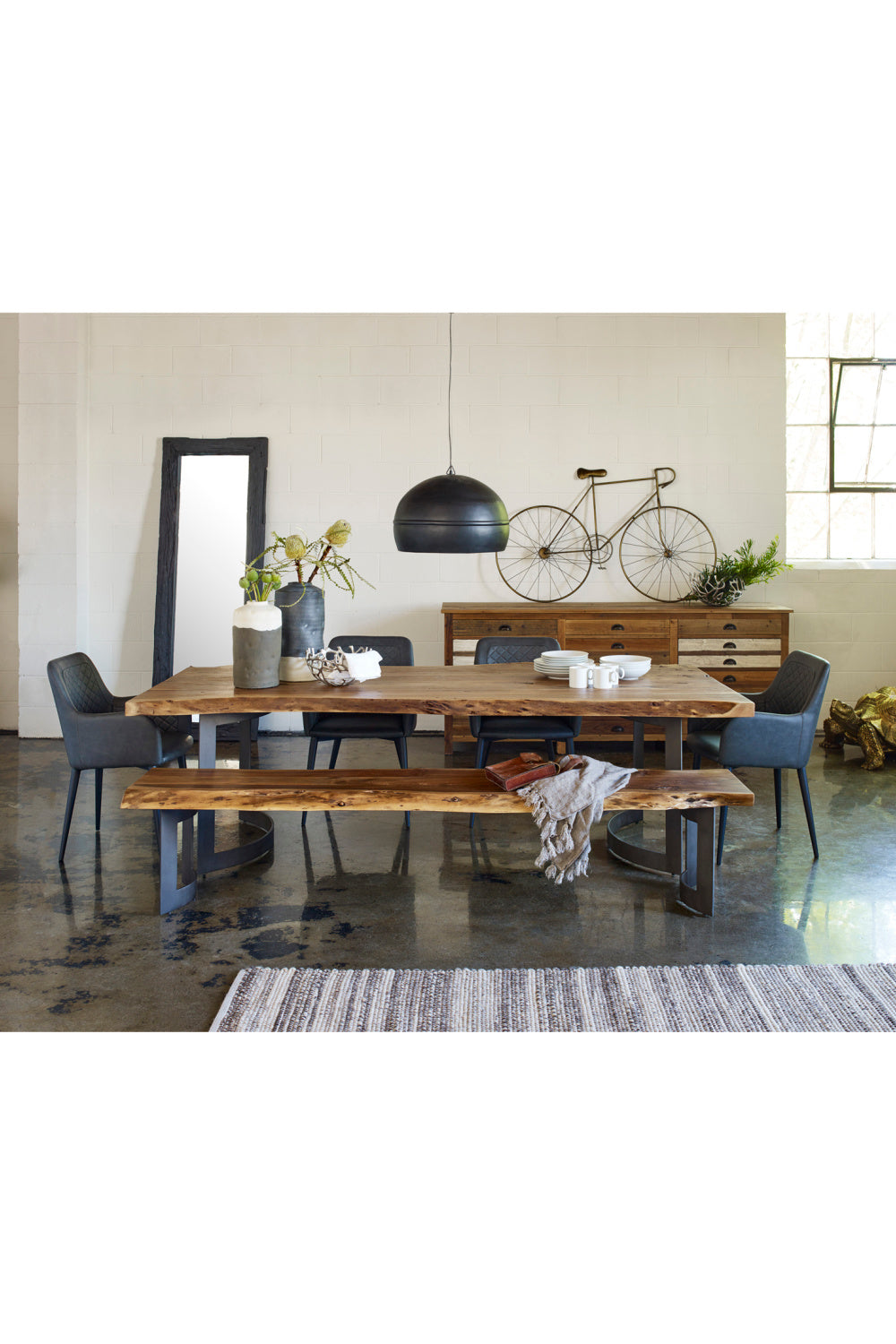 Rustic Natural Acacia Bench | Novi Living Bent | Oroa.com