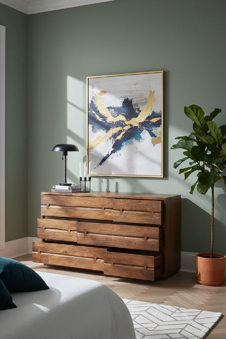 Modern European furniture - Solid Acacia 6-Drawer Dresser - www.oroa.com