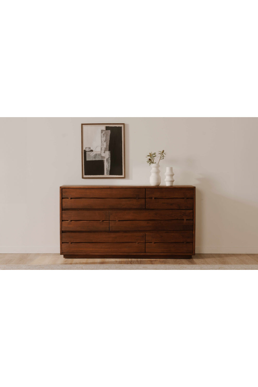 Modern European furniture - Solid Acacia 6-Drawer Dresser - www.oroa.com
