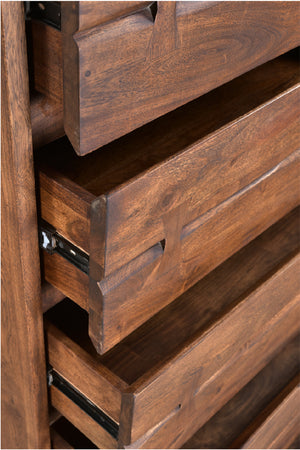 Modern European furniture - Solid Acacia 5-Drawer Chest - www.oroa.com