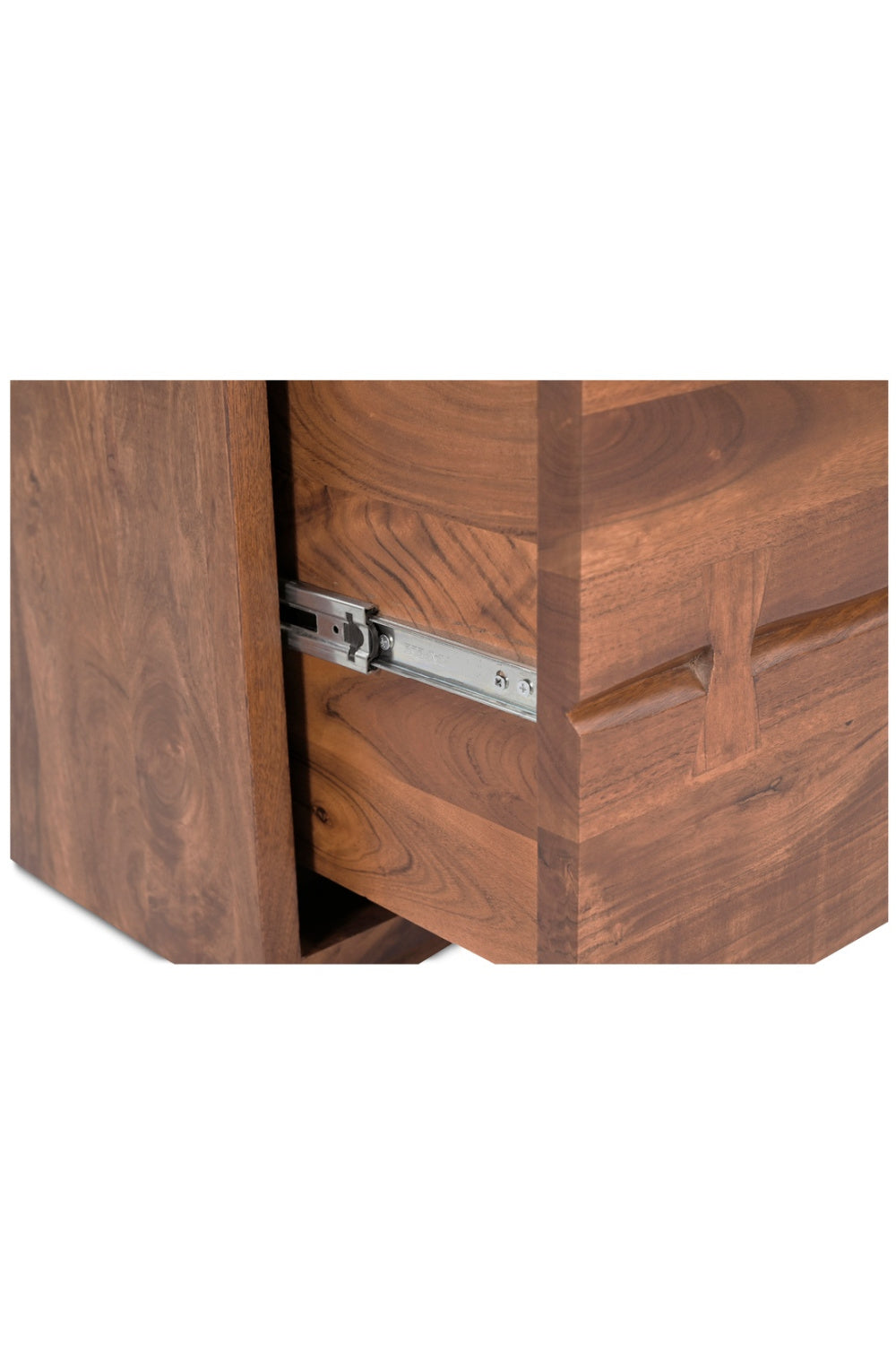 Modern European furniture - Solid Acacia 2-Drawer Nightstand - www.oroa.com