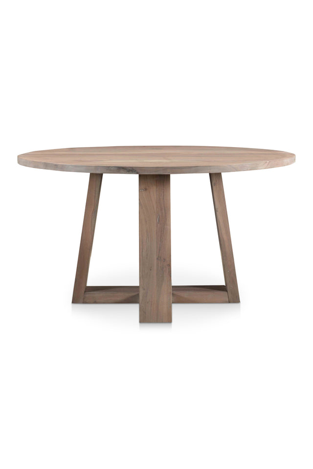 Modern European furniture - Whitewashed Acacia Round Dining Table - www.oroa.com