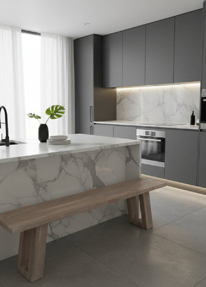   Modern European furniture - Whitewashed Acacia Wood Bench - www.oroa.com | Oroa.com