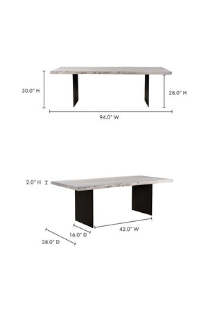   Modern European furniture - Whitewashed Acacia Dining Table - www.oroa.com | Oroa.com