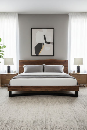 Rustic Natural Acacia Bed | Novi Living Bent | Oroa.com