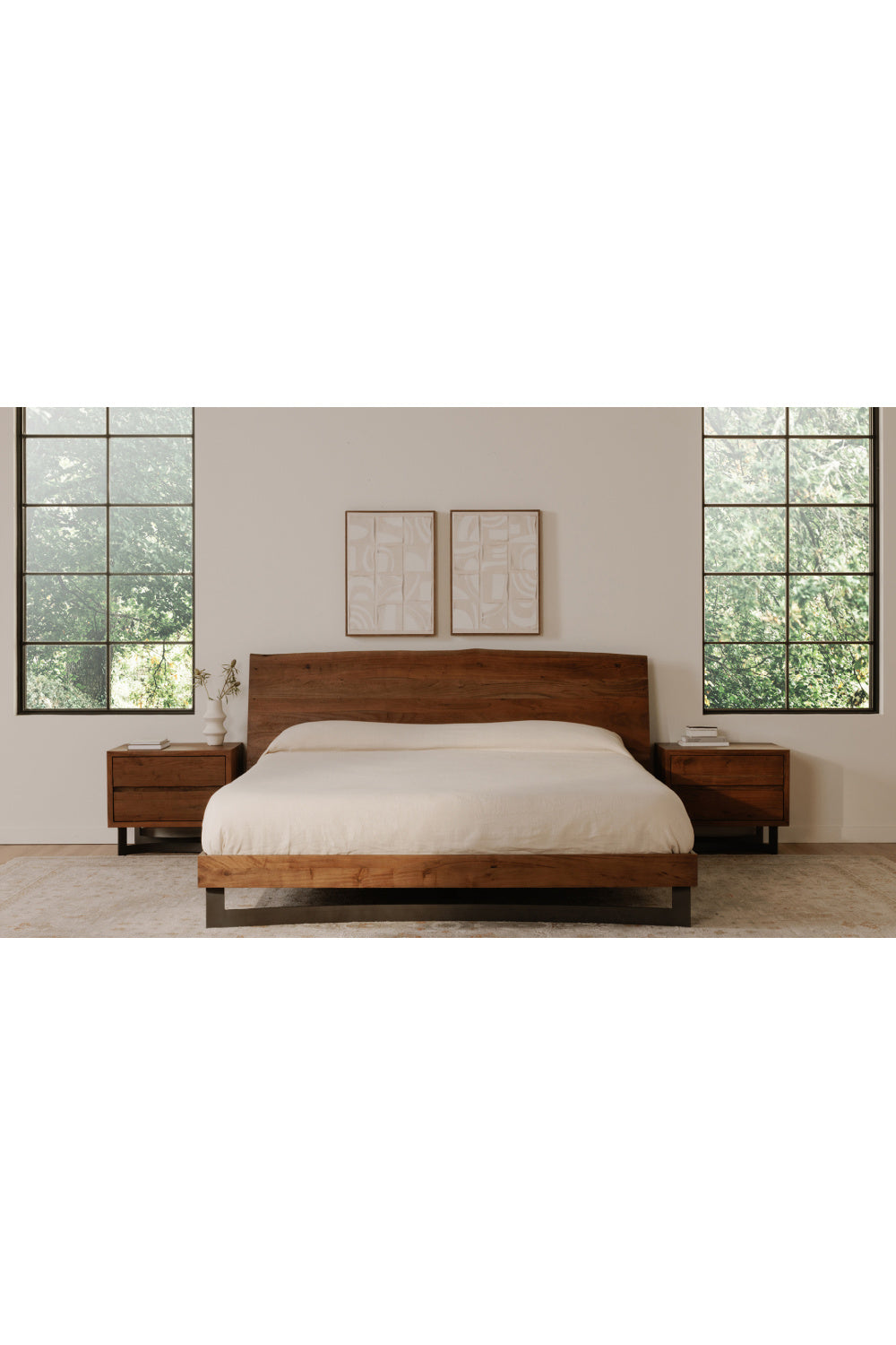 Rustic Natural Acacia Bed | Novi Living Bent | Oroa.com