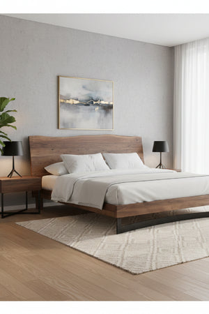 Rustic Natural Acacia Bed | Novi Living Bent | Oroa.com