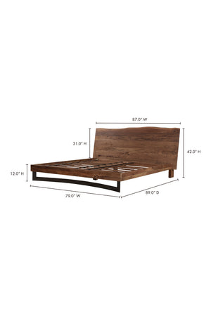 Rustic Natural Acacia Bed | Novi Living Bent | Oroa.com