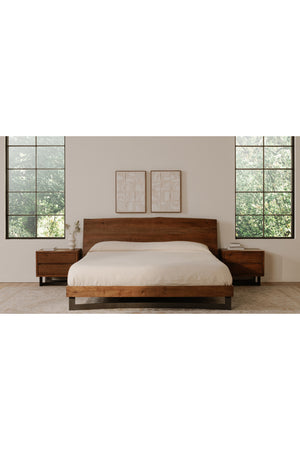 Rustic Natural Acacia Bed | Novi Living Bent | Oroa.com