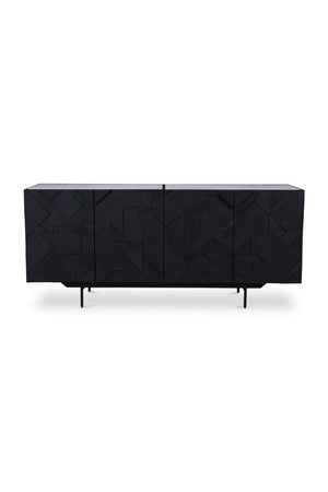   Modern European furniture - Carved Black Mango Wood Sideboard - www.oroa.com | Oroa.com