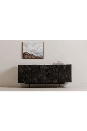   Modern European furniture - Carved Black Mango Wood Sideboard - www.oroa.com | Oroa.com
