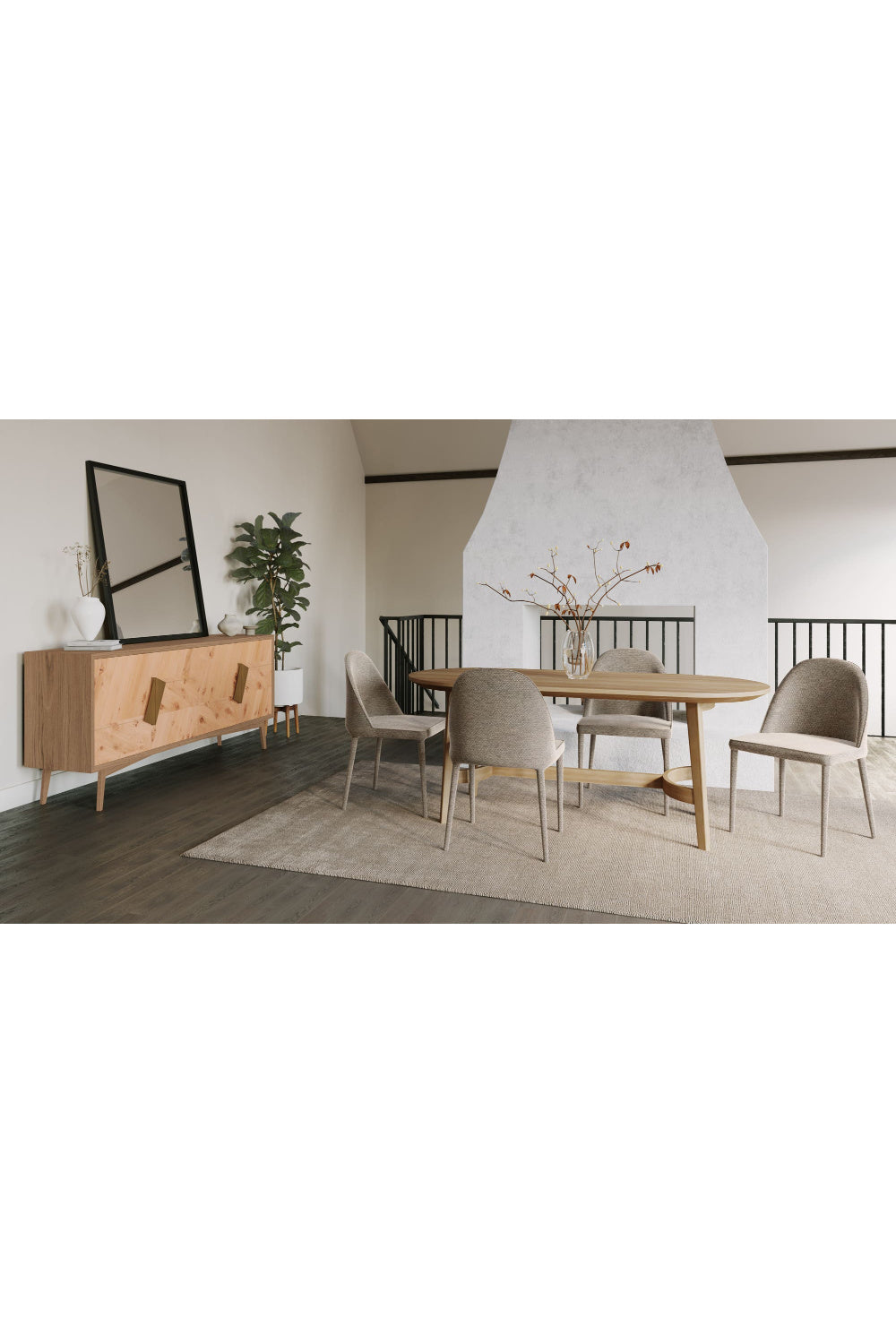 Oak Scandinavian Dining Table S | Novi Living Trie | Oroa.com