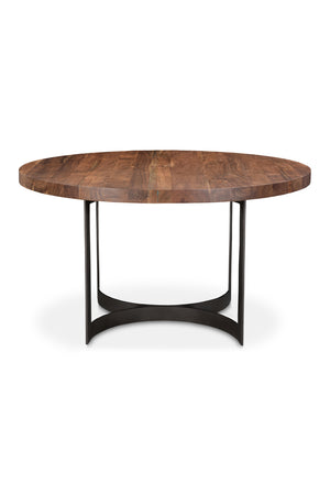 Brown Acacia Round Dining Table | Novi Living Bent | Oroa.com