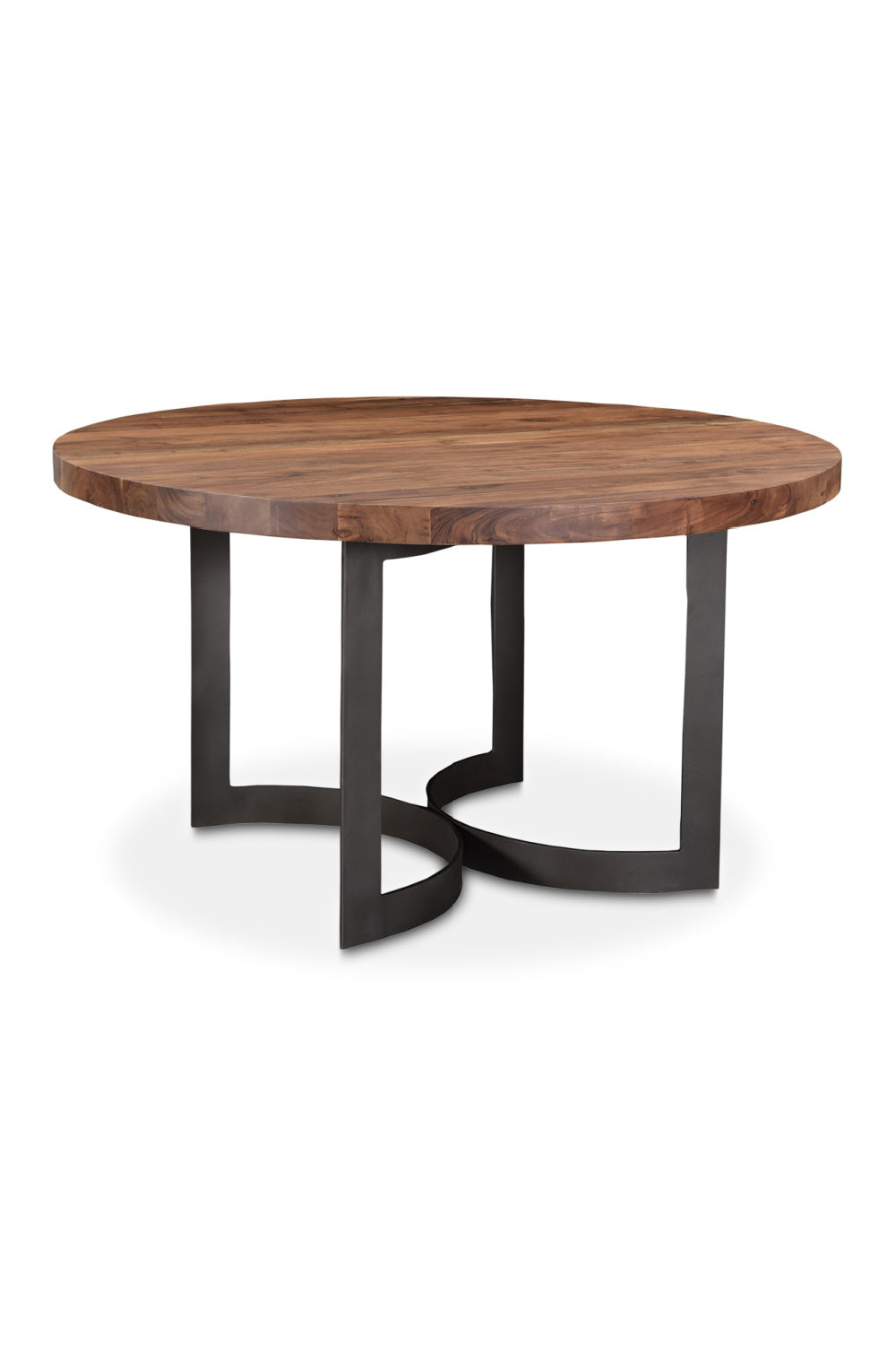 Brown Acacia Round Dining Table | Novi Living Bent | Oroa.com