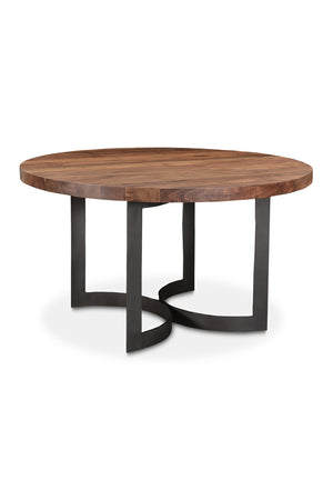 Brown Acacia Round Dining Table | Novi Living Bent | Oroa.com
