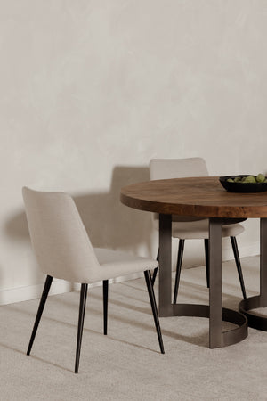 Brown Acacia Round Dining Table | Novi Living Bent | Oroa.com