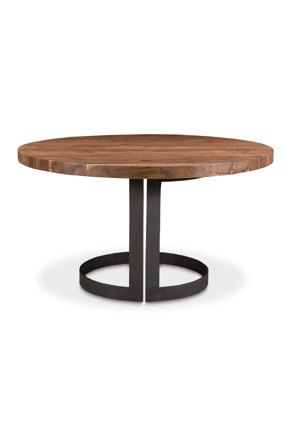 Brown Acacia Round Dining Table | Novi Living Bent | Oroa.com