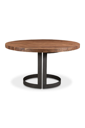 Brown Acacia Round Dining Table | Novi Living Bent | Oroa.com