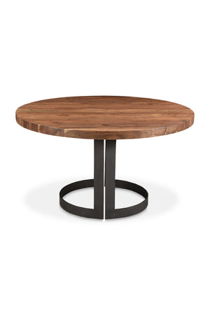 Brown Acacia Round Dining Table | Novi Living Bent | Oroa.com