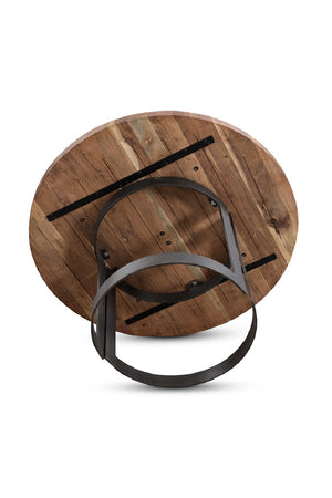 Brown Acacia Round Dining Table | Novi Living Bent | Oroa.com
