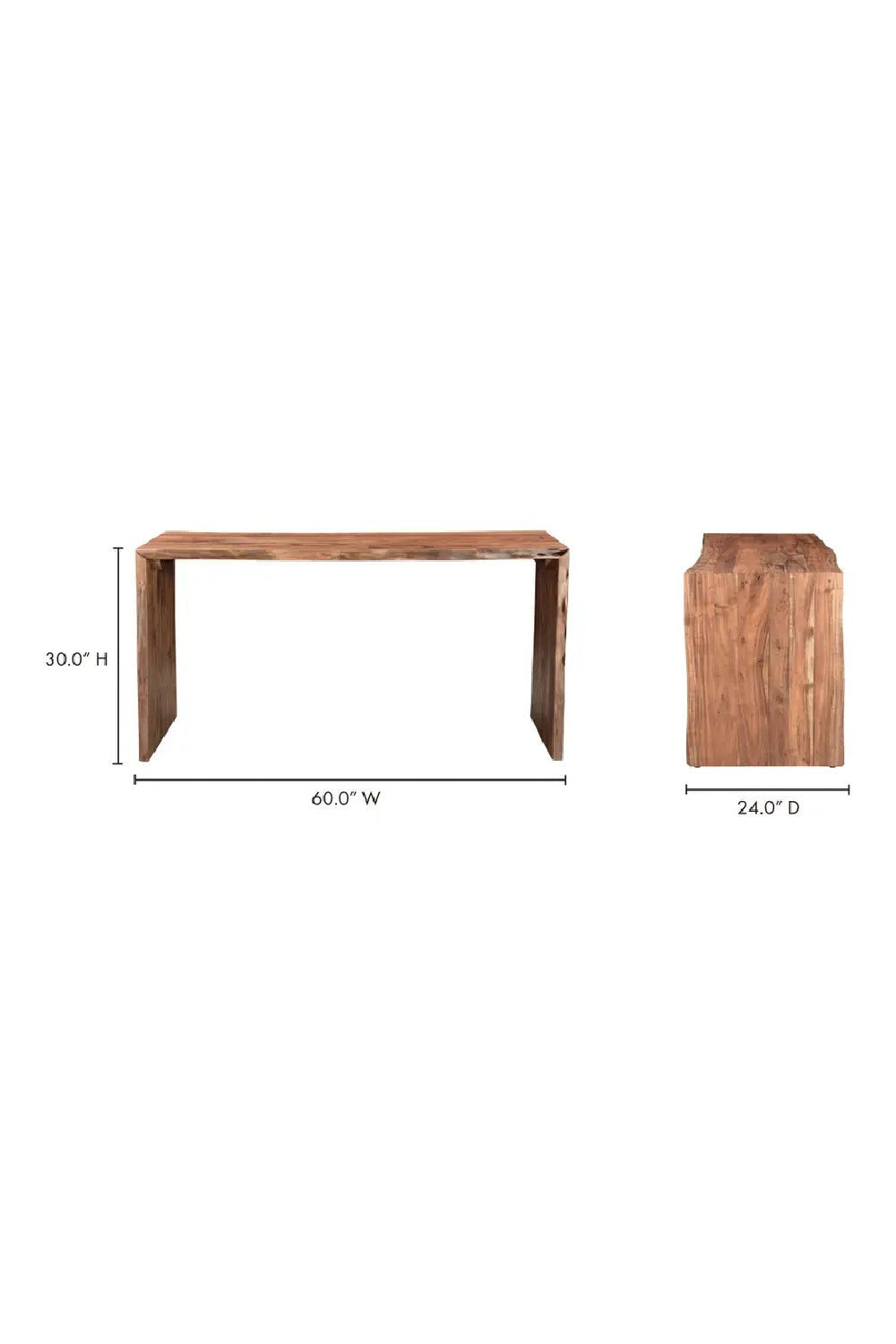 Modern European furniture - Rustic Acacia Wood Desk - www.oroa.com