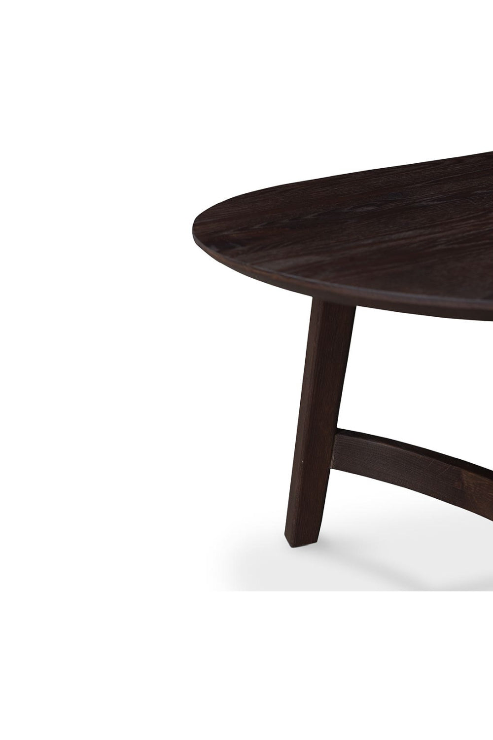 Modern European furniture - Brown Oak Oval Coffee Table - www.oroa.com