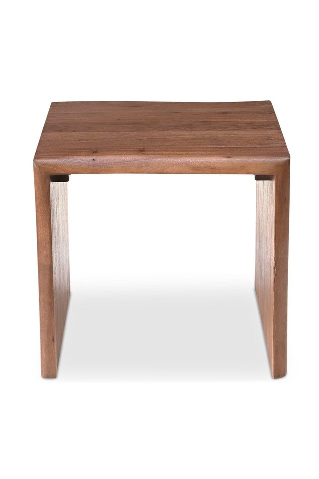 Modern European furniture - Brown Acacia Side Table - www.oroa.com
