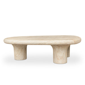 Modern European furniture - Travertine Look Indoor/Outdoor Coffee Table - www.oroa.com