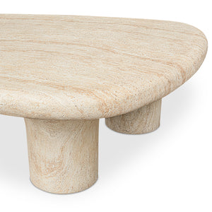 Modern European furniture - Travertine Look Indoor/Outdoor Coffee Table - www.oroa.com