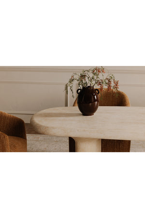 Modern European furniture - Beige Concrete Outdoor Dining Table - www.oroa.com