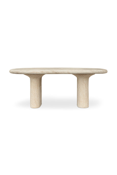 Modern European furniture - Beige Concrete Outdoor Dining Table - www.oroa.com
