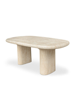 Modern European furniture - Beige Concrete Outdoor Dining Table - www.oroa.com