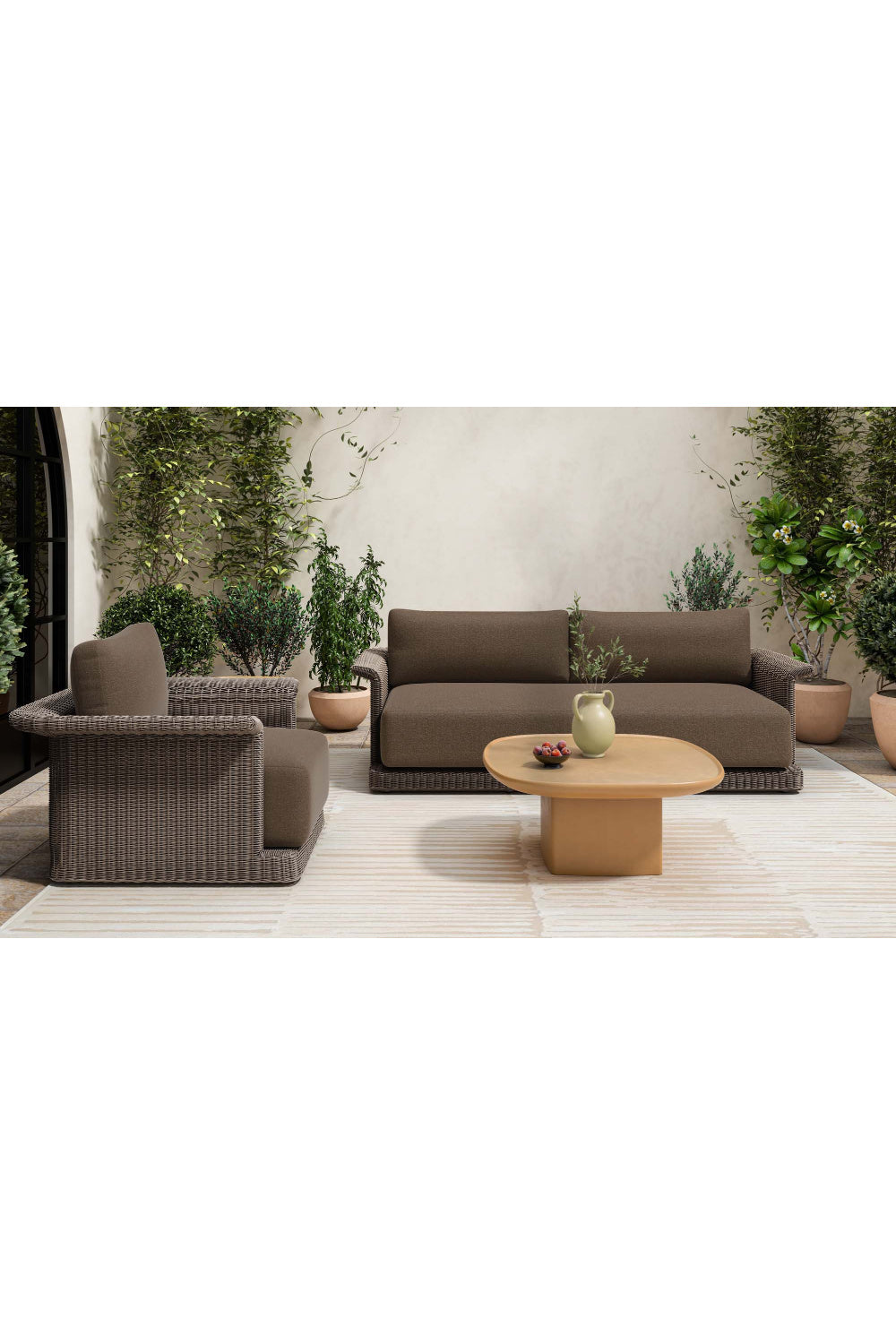 Oval Concrete Outdoor Coffee Table | Novi Living Manon | Oroa.com