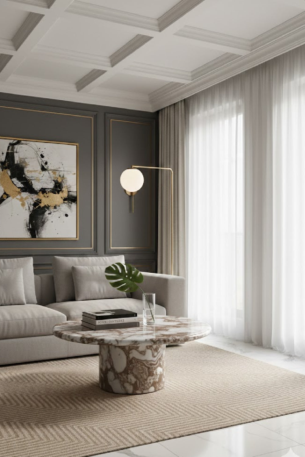 Outdoor Concrete Coffee Table | Novi Living Frida | Oroa.com