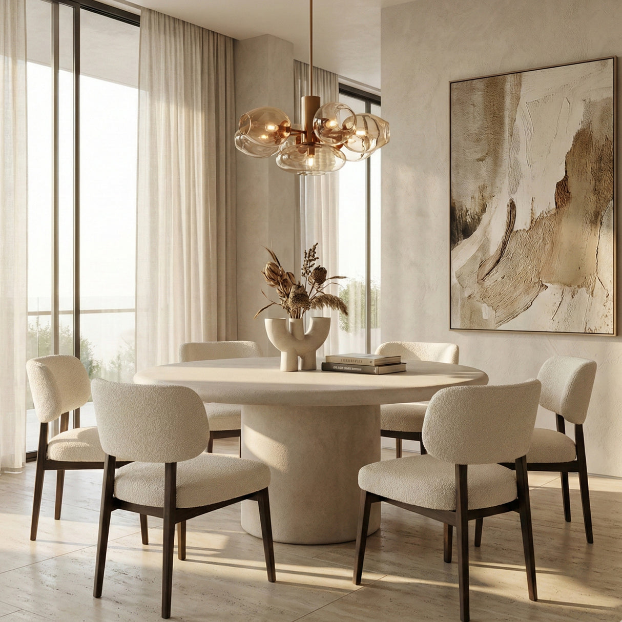   Concrete Oval Outdoor Dining Table | Oroa.com