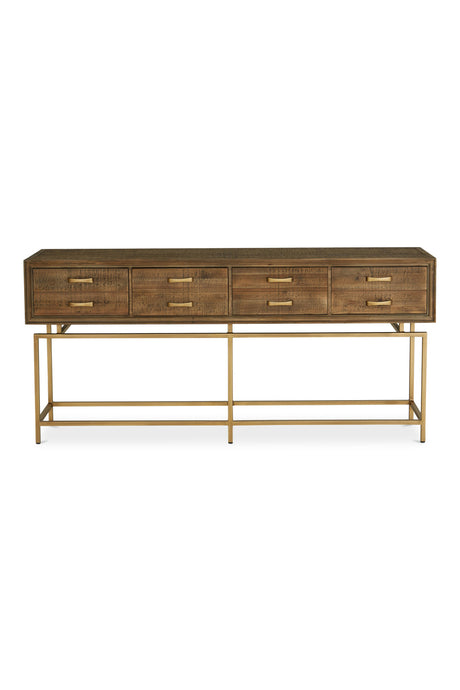 Modern European furniture - Fir Wood 4-Drawer Console Table - www.oroa.com