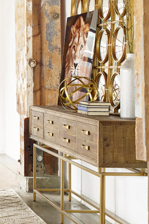   Modern European furniture - Fir Wood 4-Drawer Console Table - www.oroa.com | Oroa.com