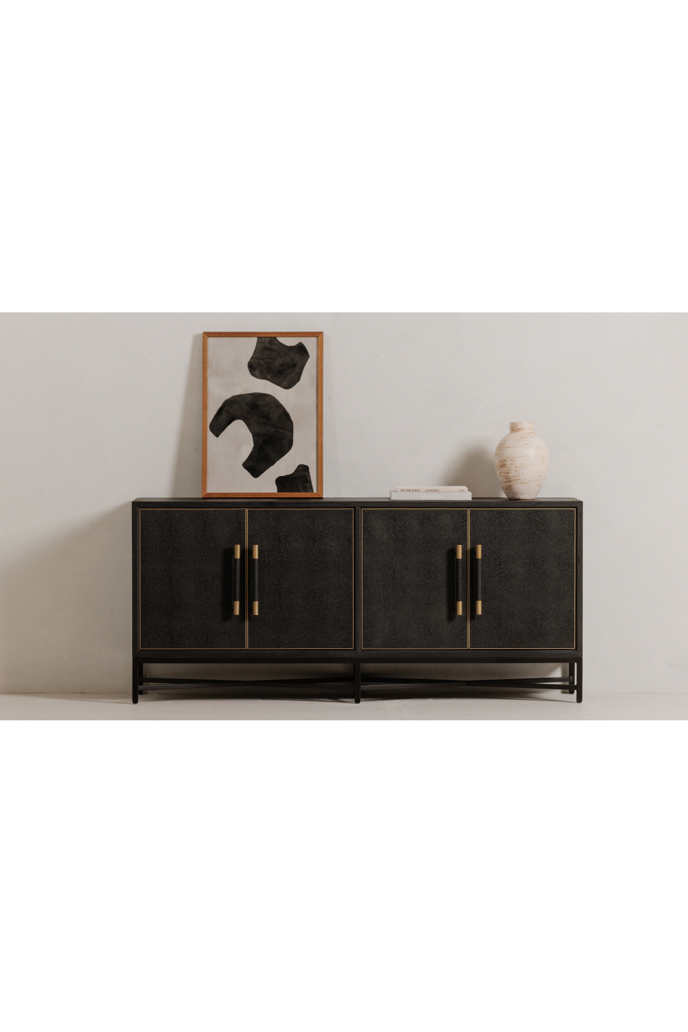 Vegan Leather 4-Door Sideboard | Novi Living Mako | Oroa.com