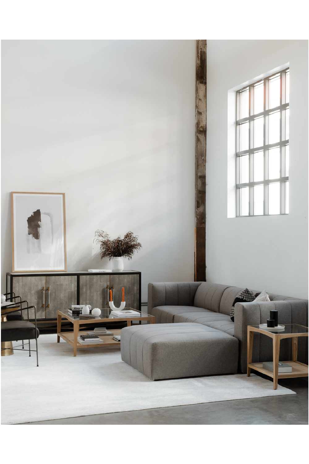 Vegan Leather 4-Door Sideboard | Novi Living Mako | Oroa.com