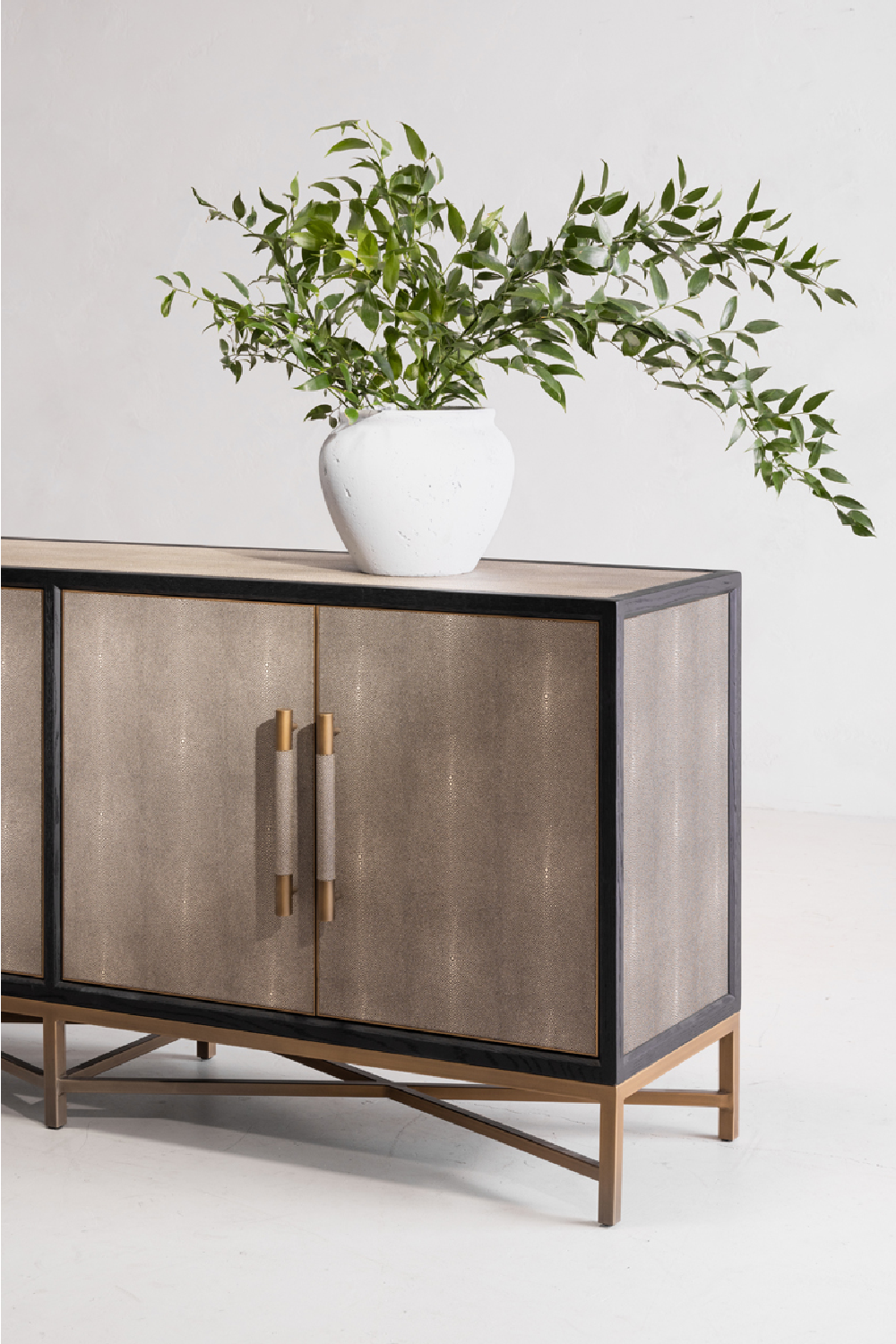 Vegan Leather 4-Door Sideboard | Novi Living Mako | Oroa.com