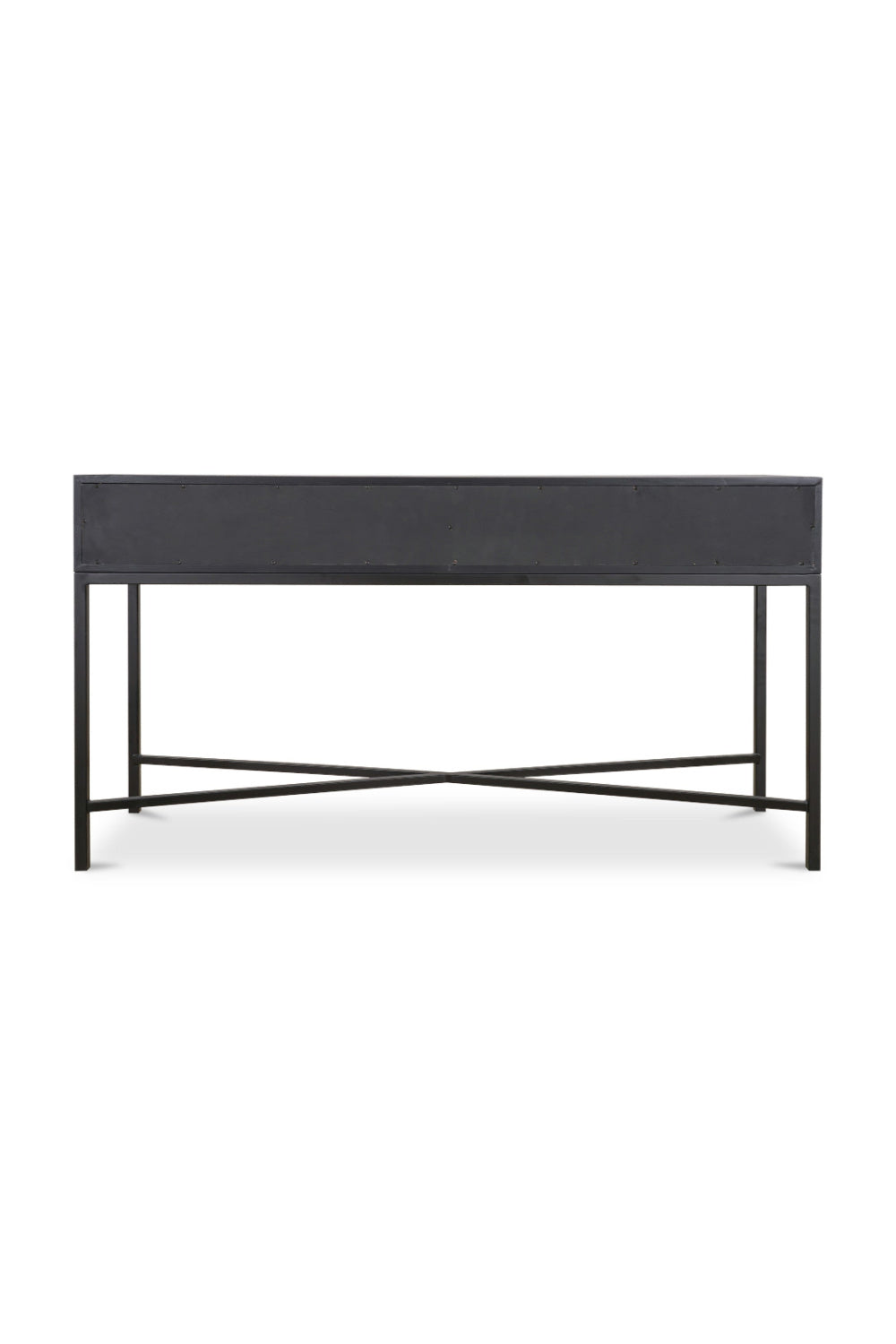 Modern European furniture - Black Vegan Leather Console Table - www.oroa.com