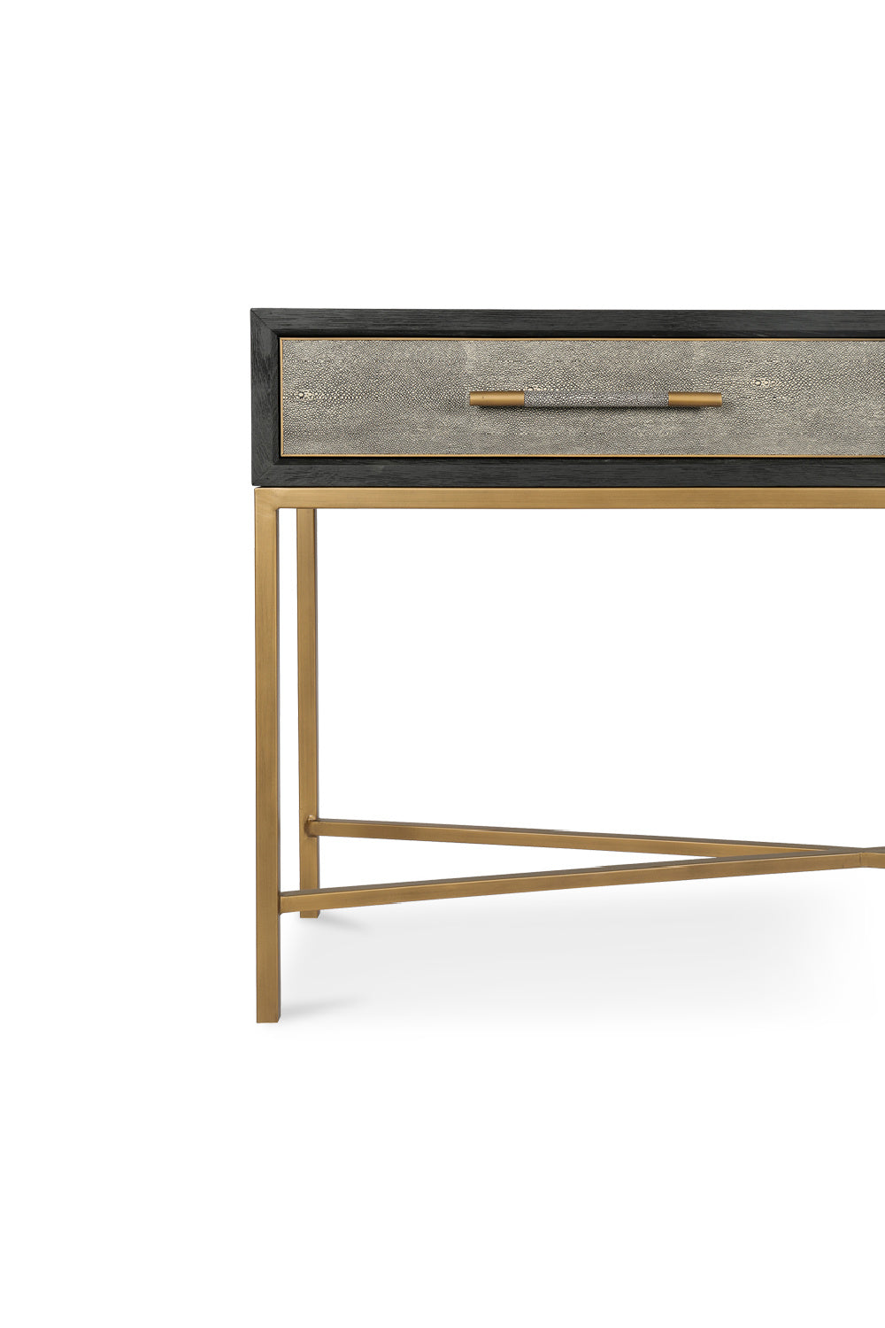 Modern European furniture - Gray Shagreen 2-Drawer Console Table - www.oroa.com